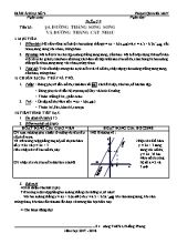 Giáo án Đại số Lớp 9 - Tiết 25 Đường thẳng song song và đường thẳng cắt nhau - Năm học 2017-2018 - Phạm Quang Huy